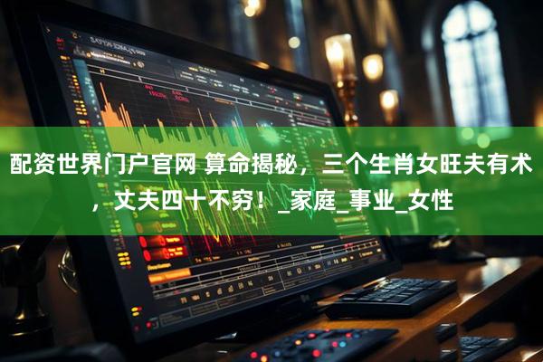 配资世界门户官网 算命揭秘，三个生肖女旺夫有术，丈夫四十不穷！_家庭_事业_女性